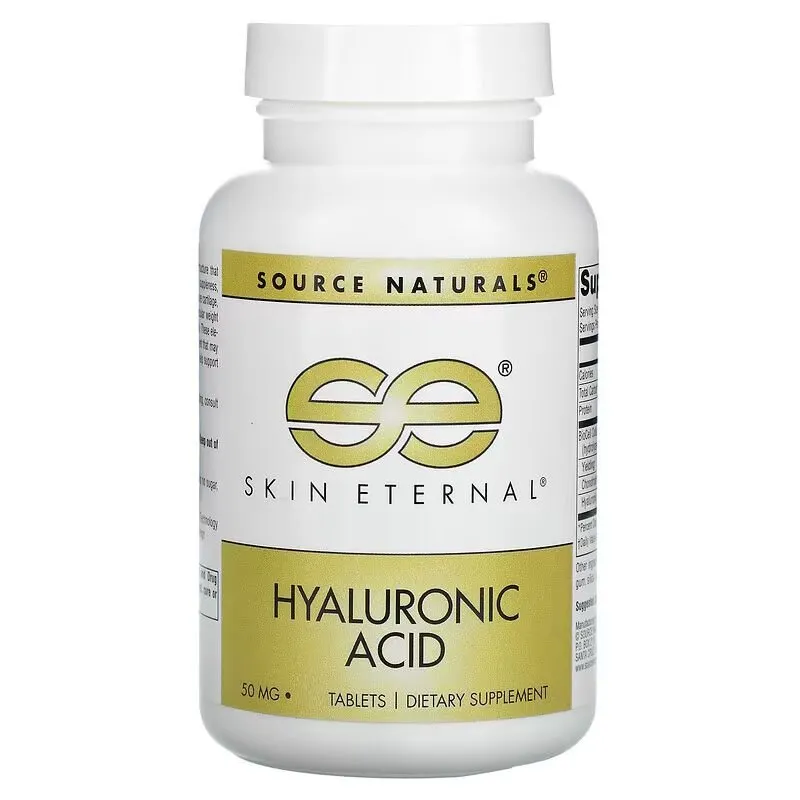 Препарат для суглобів і зв'язок Source Naturals Skin Eternal Hyaluronic Acid, 60 таблеток