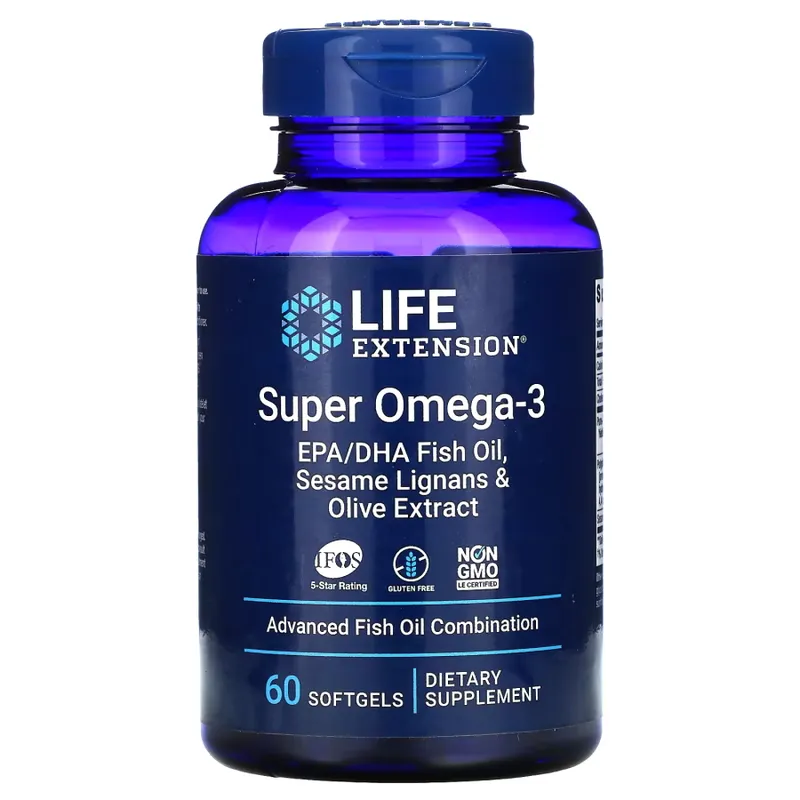 Жирні кислоти Life Extension Super Omega-3, 60 капсул