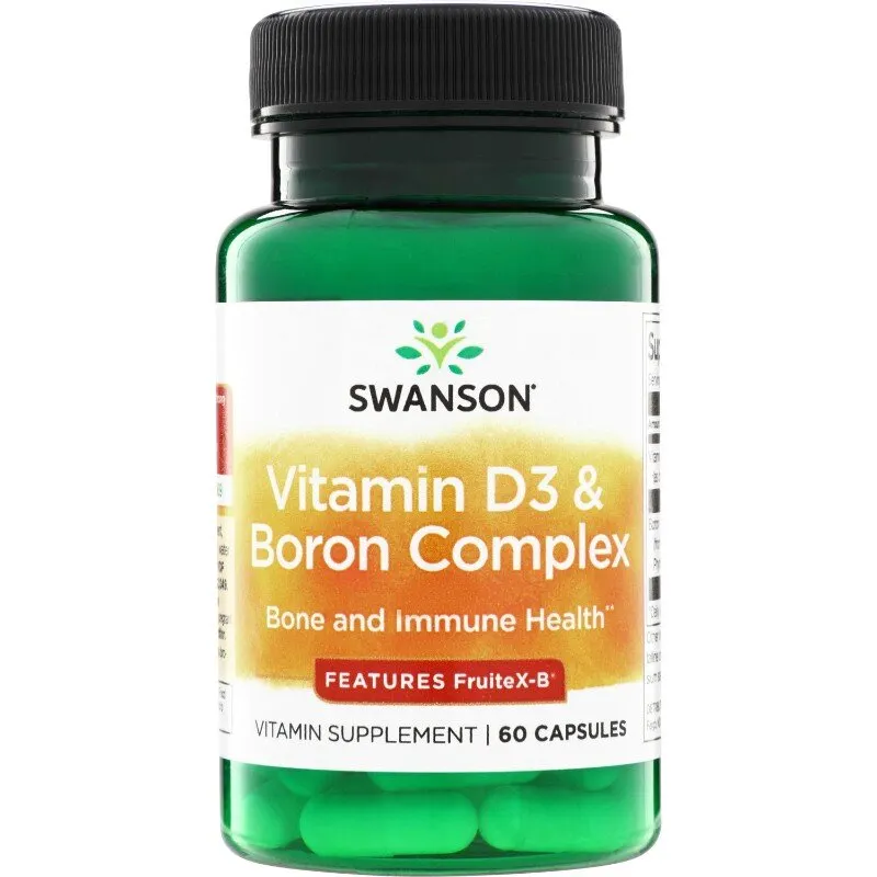 Вітаміни та мінерали Swanson Vitamin D3 & Boron Complex, 60 капсул