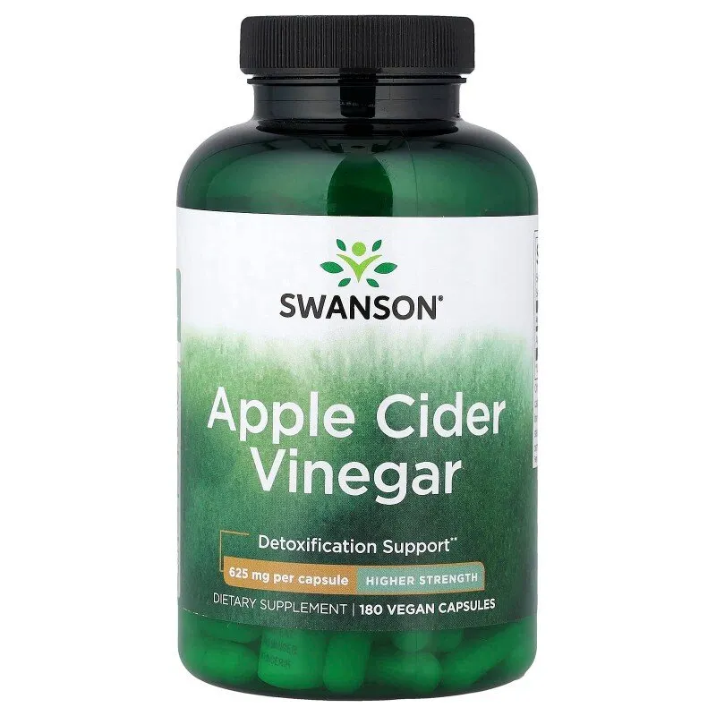 Яблучний оцет Swanson Apple Cider Vinegar 625 mg Higher Strength, 180 капсул