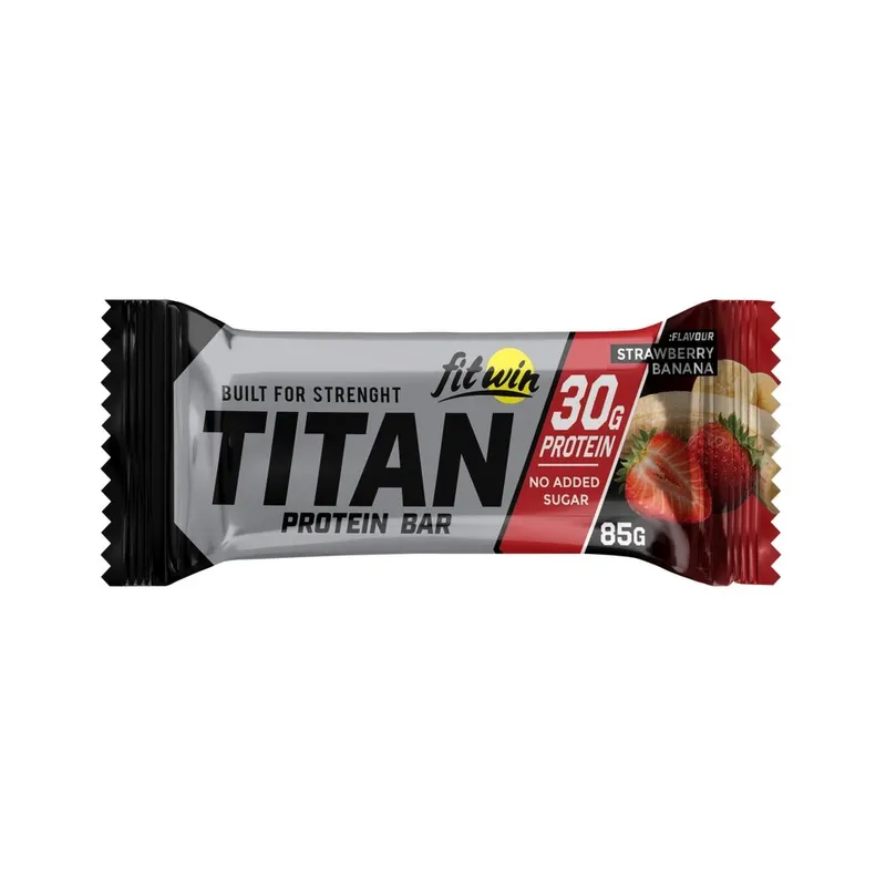 Батончик FitWin Titan Bar, 85 грам - Банан-полуниця