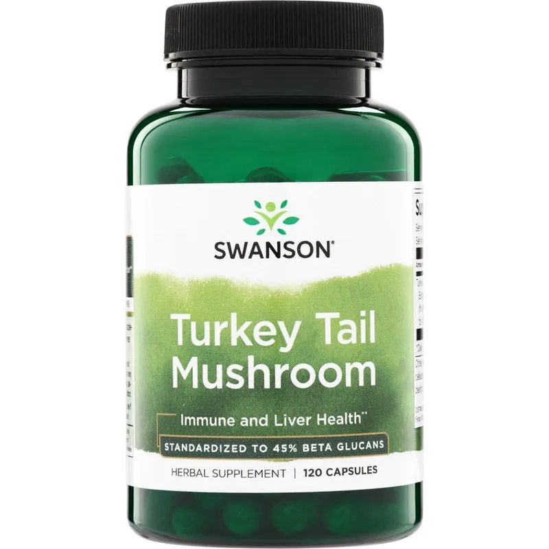 Екстракт гриба траметес різнокольоровий Swanson Turkey Tail Mushroom 500 mg, 120 капсул