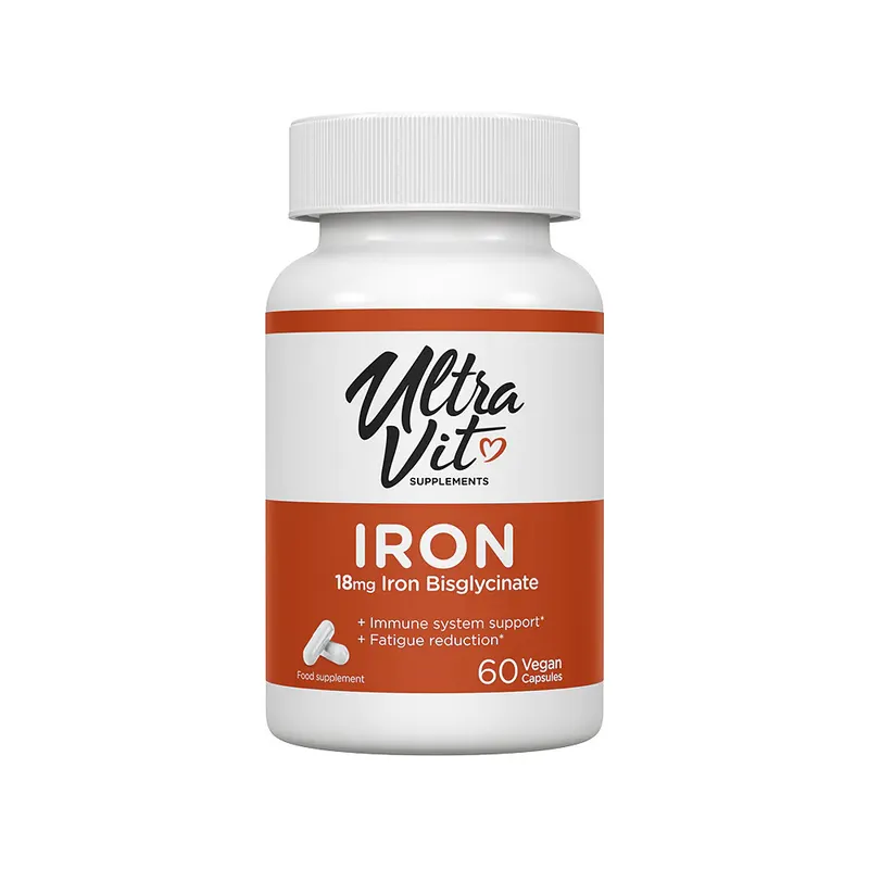 Вітаміни та мінерали VPLab UltraVit Iron 18 mg, 60 вегакапсул