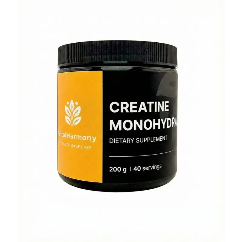 Моногідрат креатину VitalHarmony Creatine Monohydrate, 200 грам - Малина