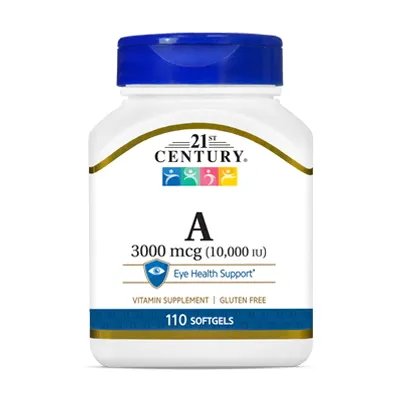 Вітаміни та мінерали 21st Century Vitamin A 3000 mcg, 110 капсул