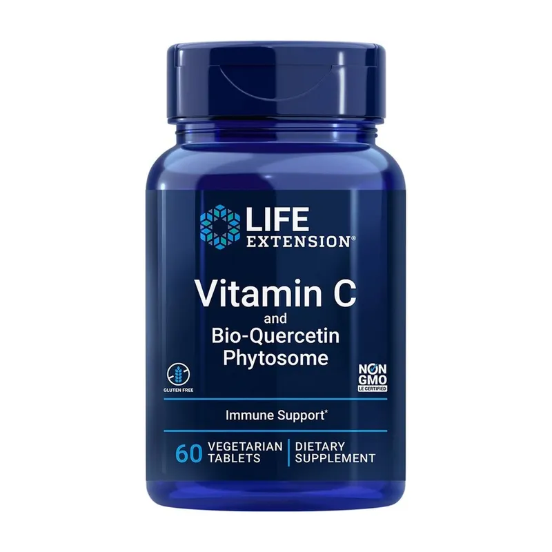 Вітамін С і фітосома біо-кверцетину Life Extension Vitamin C and Bio-Quercetin Phytosome, 60 таблеток