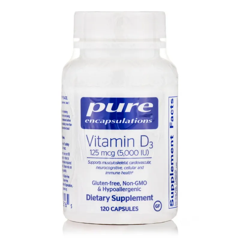 Вітаміни та мінерали Pure Encapsulations Vitamin D3 5000 IU, 120 капсул
