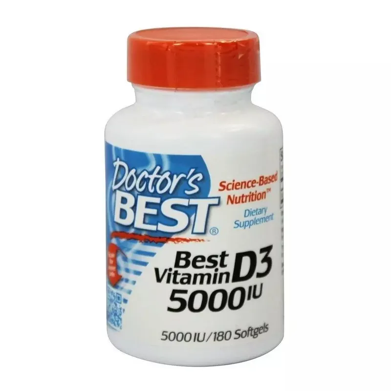 Холекальциферол Doctor's Best Vitamin D3 5000 IU, 180 вегакапсул