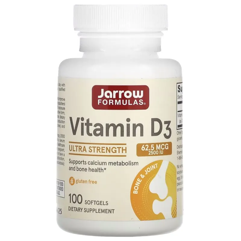 Вітаміни та мінерали Jarrow Formulas Vitamin D3 2500 IU, 100 капсул