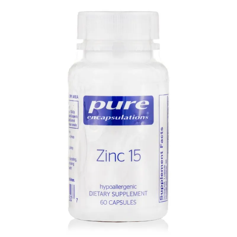 Вітаміни та мінерали Pure Encapsulations Zinc 15 mg, 60 капсул