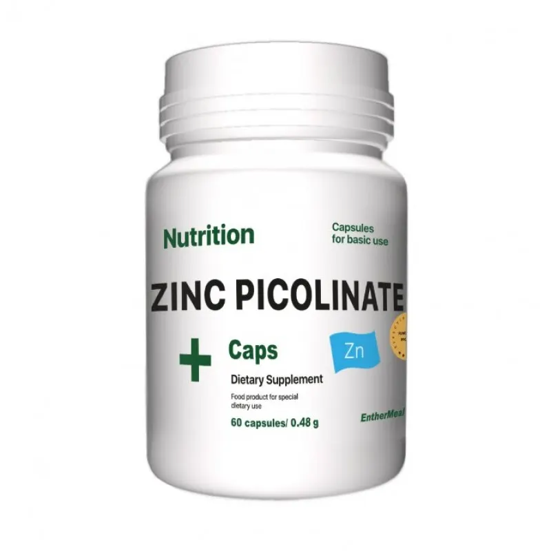 Вітаміни та мінерали EntherMeal Zinc Picolinate, 60 капсул